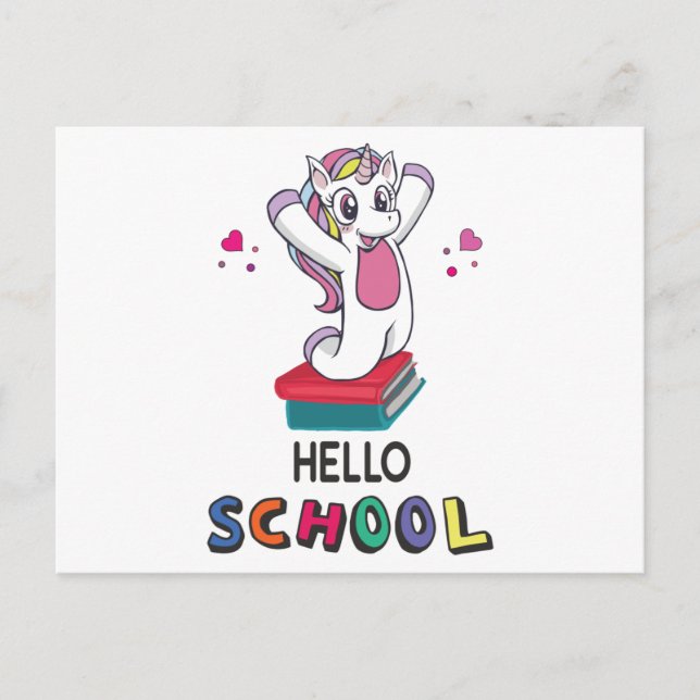Hello School Postcard (Front)