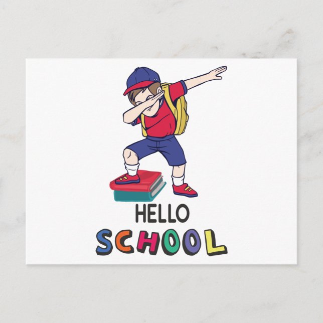 Hello School Postcard (Front)