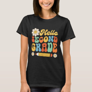 Hello Second 2nd Grade Back To School Teachers Kid T-Shirt