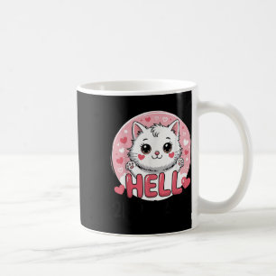 Hello Second 2nd Grade Cute Cat For Girls Back To Coffee Mug