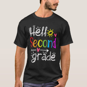 Hello Second Grade 2Nd Back To School Teacher Stud T-Shirt