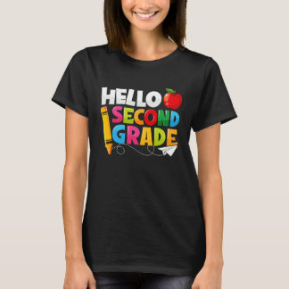 Hello Second Grade  2nd Grade Back To School Kids T-Shirt