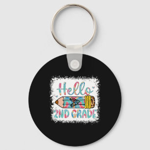 Hello Second Grade Back To School 2nd Grade Studen Key Ring