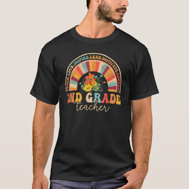Hello Second Grade Back To School 2nd Grade Teache T-Shirt (Front)