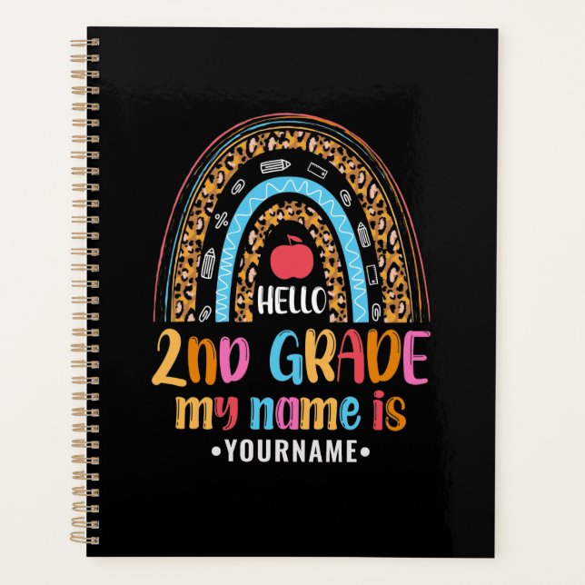 Hello Second Grade Back To School Gift Planner (Front)