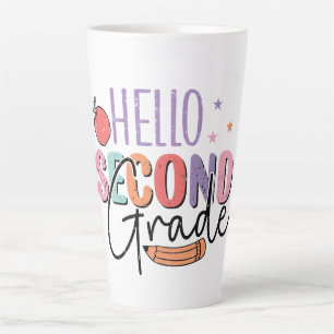 Hello Second Grade Back to School Latte Mug