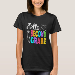 Hello Second Grade Back To School Men Women Boy Gi T-Shirt