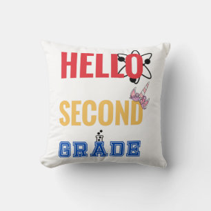Hello Second Grade Cool design for second grade Cushion