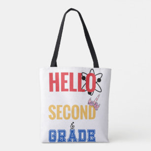 Hello Second Grade Cool design for second grade Tote Bag