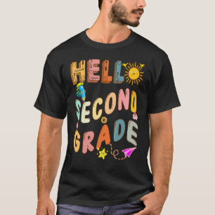 Hello Second Grade Cool Esl Teacher History Teach T-Shirt