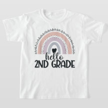 Hello Second Grade Coquette Bow Teacher Girl