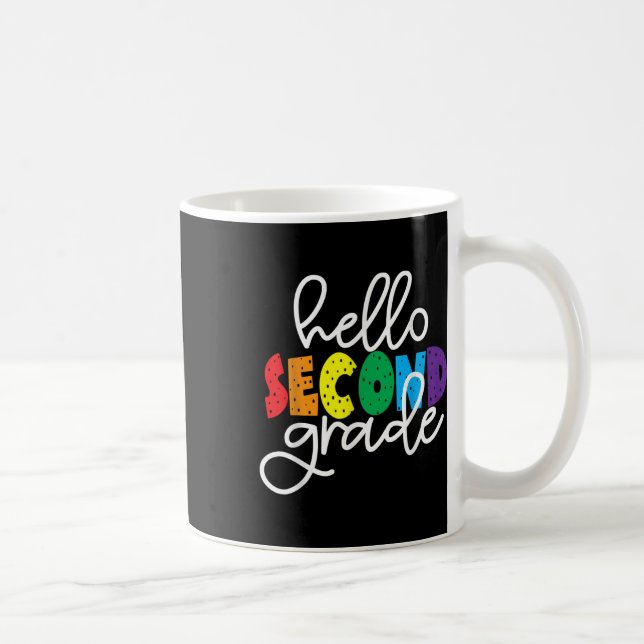 Hello Second Grade First Day Of Second Grade Back  Coffee Mug (Right)