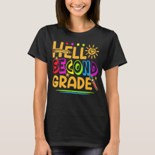 Hello Second Grade  Fun 2nd Grade Back To School T-Shirt
