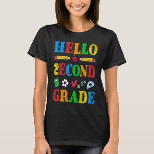 Hello Second Grade  Kids 2nd Grade Class Back to S T-Shirt