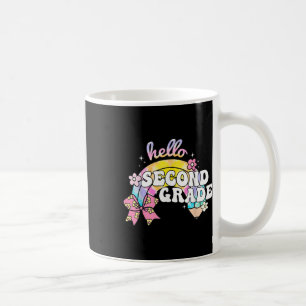 Hello Second Grade Pencil Bow Tie Dye Back To Scho Coffee Mug