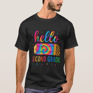Hello Second Grade Pencil Tie Dye Back To School 2 T-Shirt
