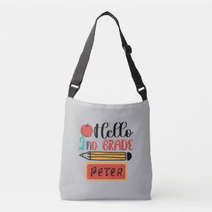 Hello Second Grade Personalised Back to School Fun Crossbody Bag