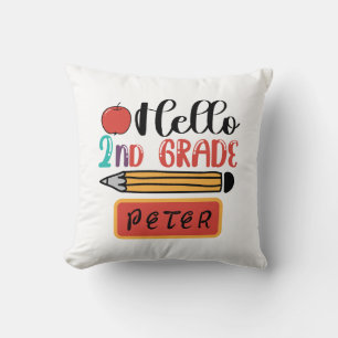 Hello Second Grade Personalised Back to School Fun Cushion