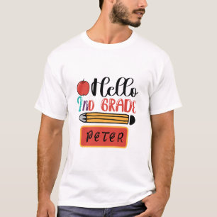Hello Second Grade Personalised Back to School Fun T-Shirt