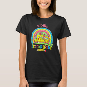 Hello Second Grade Rainbow Back To School Student T-Shirt