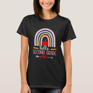 Hello Second Grade Rainbow First Day Team 2nd Grad T-Shirt