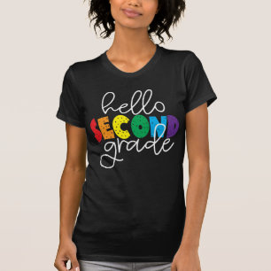 Hello Second Grade School Teacher First Day T-Shir T-Shirt