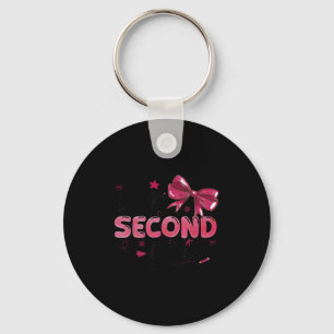 Hello Second Grade Teacher Coquette Bow Back To Sc Key Ring