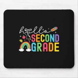 Hello Second Grade Teacher Coquette Bow Back To Sc Mouse Pad