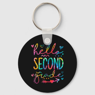 Hello Second Grade Teacher Student Back To School Key Ring
