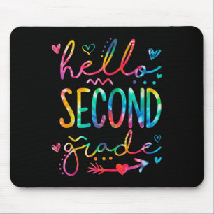 Hello Second Grade Teacher Student Back To School Mouse Pad