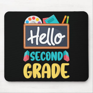 Hello Second Grade Teacher Students 2nd Grade Back Mouse Pad