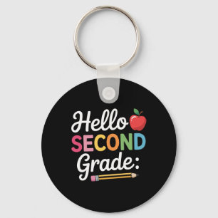 Hello Second Grade Team 2nd Grade Back To School T Key Ring