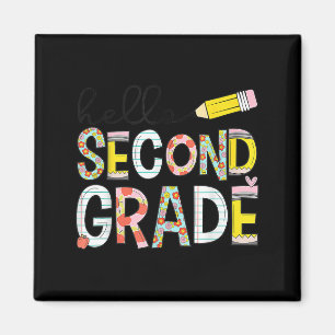 Hello Second Grade Team 2nd Grade Back To School T Magnet
