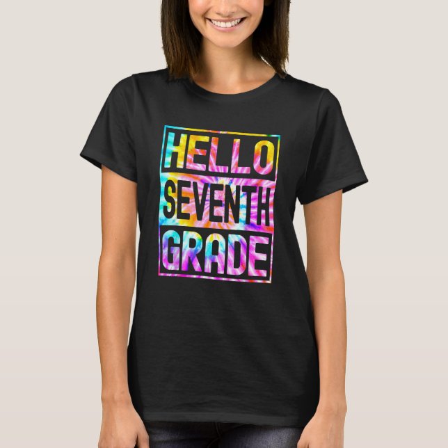 Hello Seventh Grade Back to School 7th Grade Teach T-Shirt (Front)