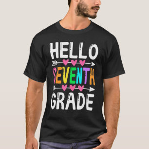 Hello Seventh Grade Back To School Men Women Boy T-Shirt