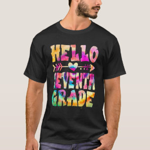 Hello Seventh Grade Tie Dye First Day Cute Back To T-Shirt