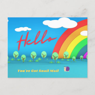 Hello Snail Mail Postcard