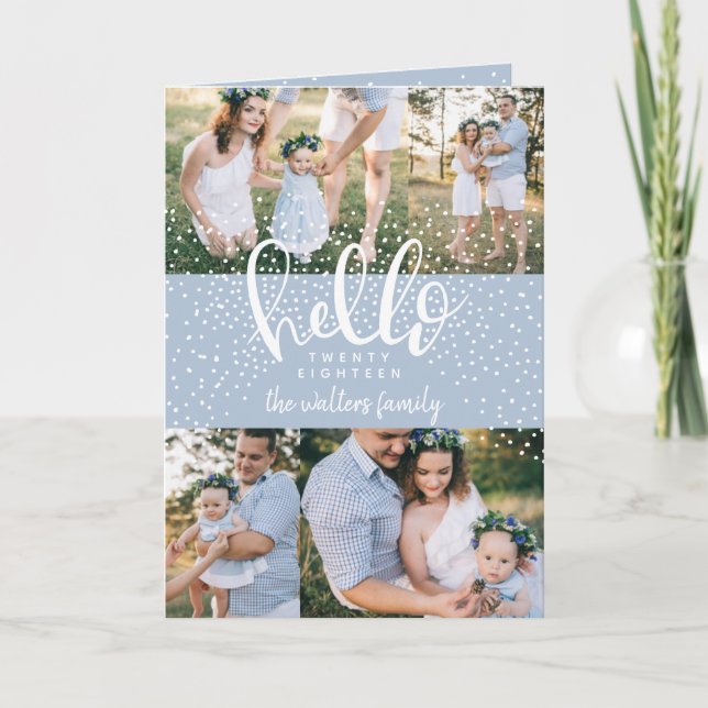 HELLO SNOW HOLIDAY CARD (Front)