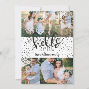 HELLO SNOW NEW YEAR CARD