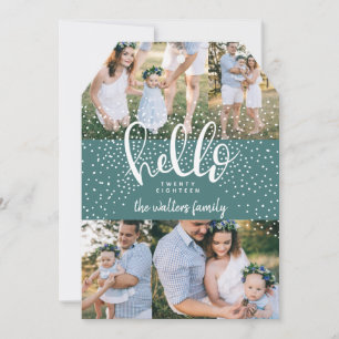 HELLO SNOW NEW YEAR CARD