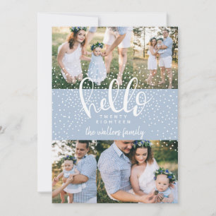 HELLO SNOW NEW YEAR CARD