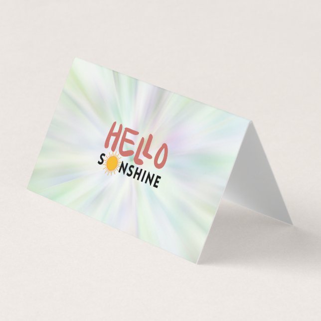Hello Sonshine, Sun Rays, Summer vibes Business Card (Front)