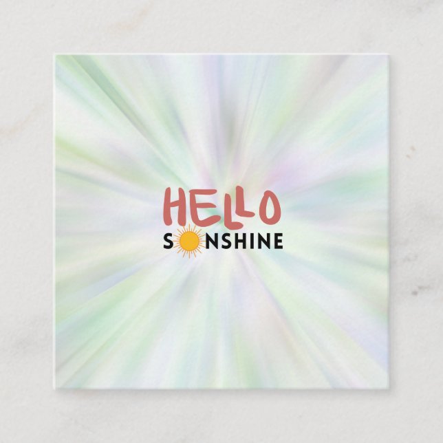 Hello Sonshine, Sun Rays, Summer vibes Calling Card (Front)