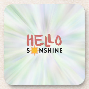 Hello Sonshine, Sun Rays, Summer vibes Coaster