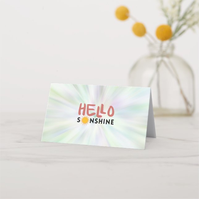 Hello Sonshine, Sun Rays, Summer vibes Loyalty Card (Front)
