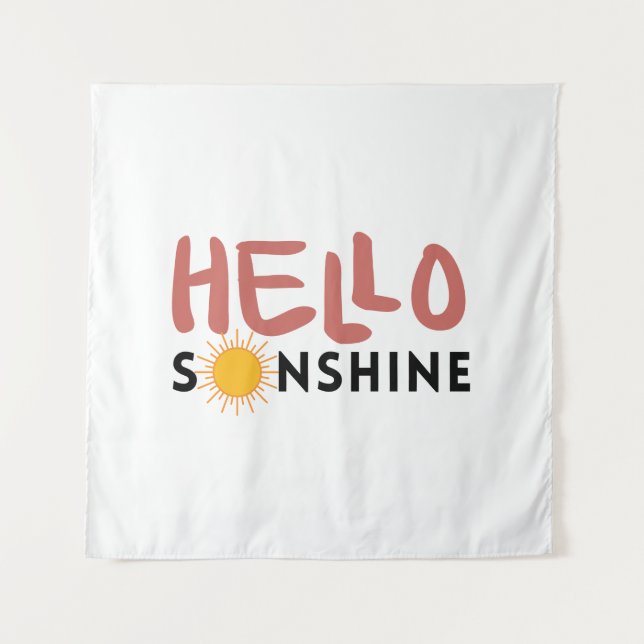 Hello Sonshine, Sun Rays, Summer vibes Tapestry (Front)