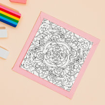 Hello Spring: Beautiful Colouring Page for Adults