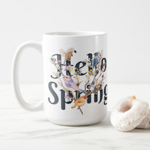 Hello Spring Birds Coffee Mug