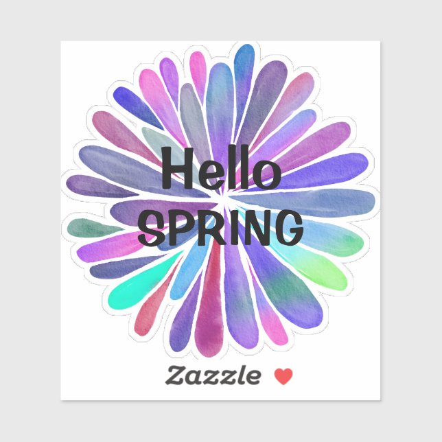 Hello Spring Colourful Design (Sheet)