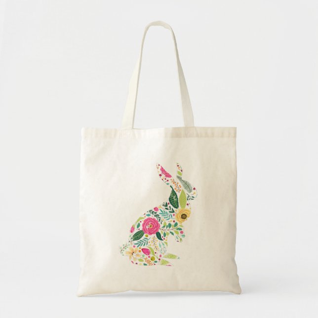 Hello Spring Easter Bunny Tote Bag (Front)